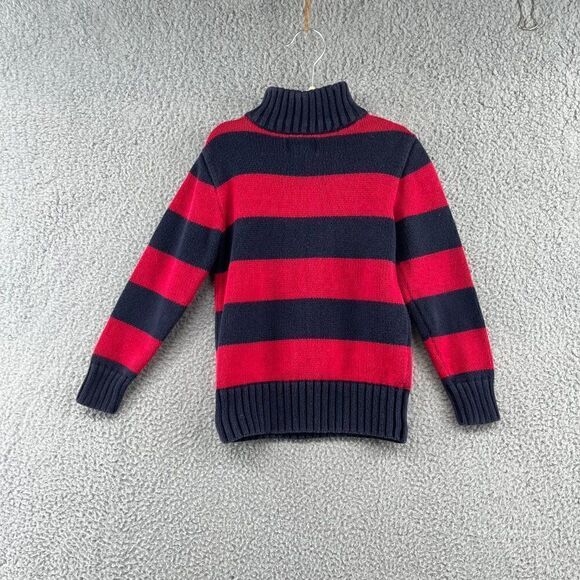 Ralph Lauren Striped Cotton Interlock Pullover Boys size 5 red navy blue stripe - Picture 8 of 12